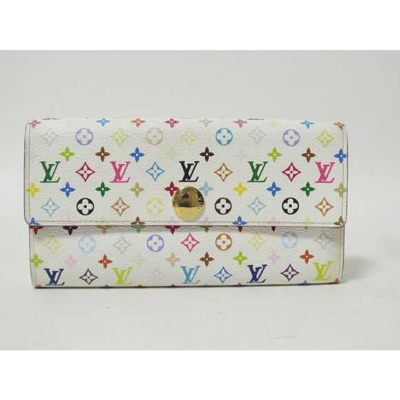Louis Vuitton Portefeuille Sarah Monogram White Long Wallet - Picture 1 of 7